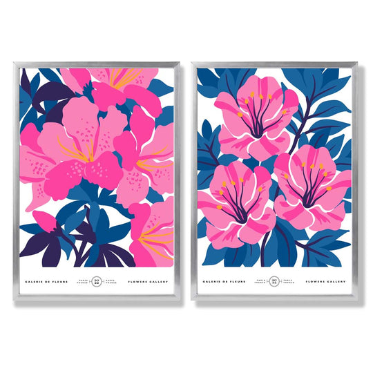 Kunsttrykk Sett med 2 Blomsterdesign for Vår 9