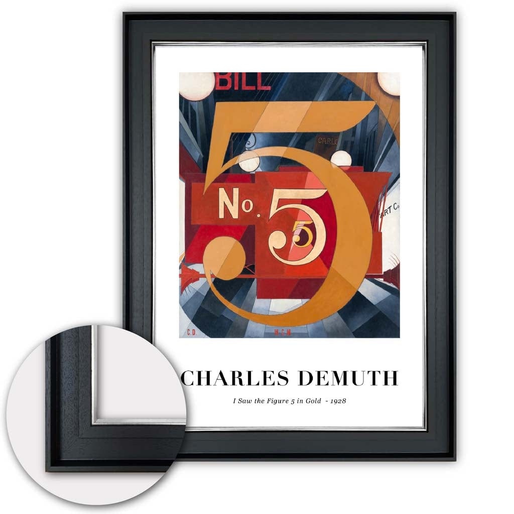 Kunsttrykk av Charles Demuth - Figur 5 i Gull med Rammevalg 2