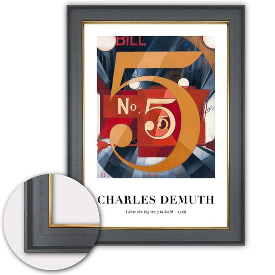 Kunsttrykk av Charles Demuth - Figur 5 i Gull med Rammevalg 6