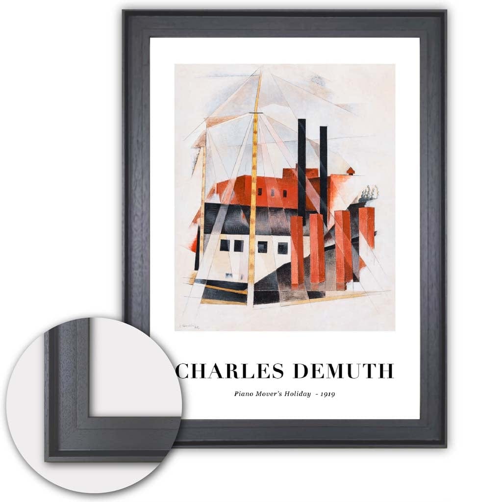 Kunsttrykk av Charles Demuth - Piano Holder Ferie Digitalt Omdannet Kunstverk 4