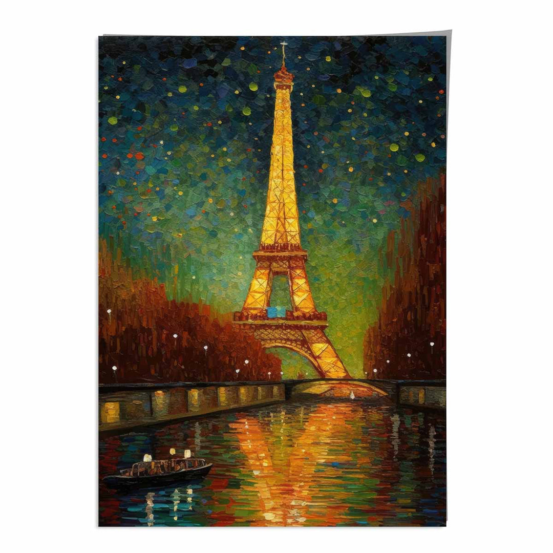 Kunsttrykk av Paris om natten 0