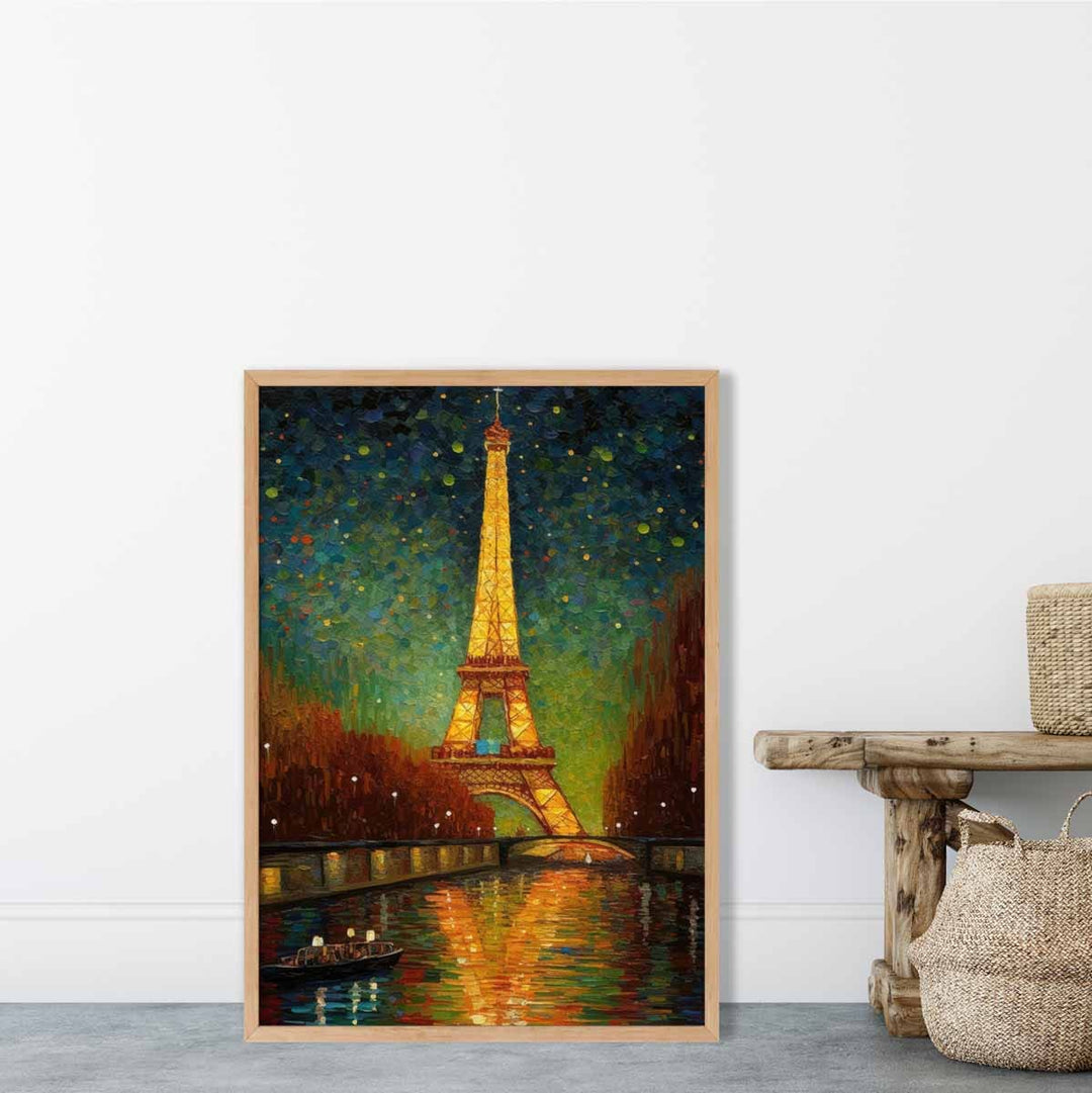 Kunsttrykk av Paris om natten 1