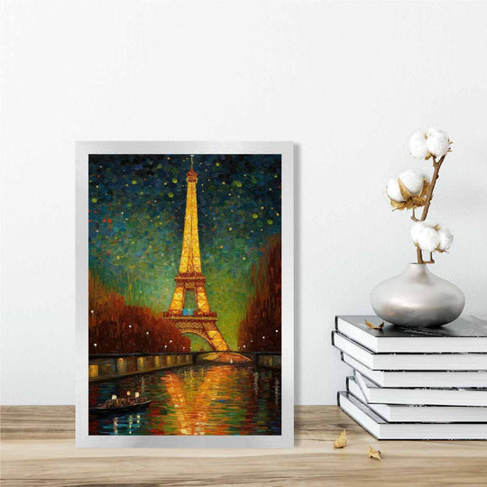 Kunsttrykk av Paris om natten 2