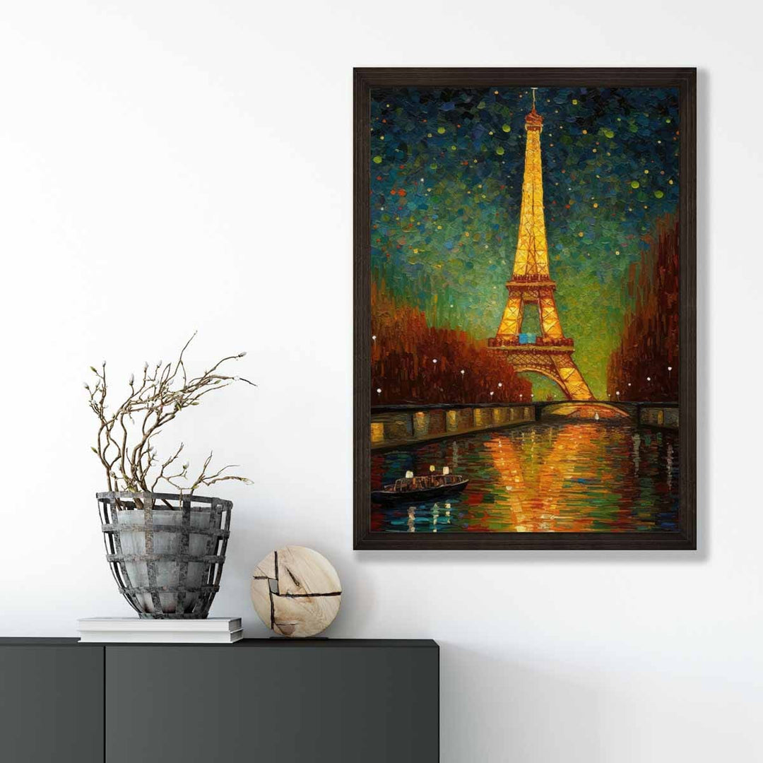Kunsttrykk av Paris om natten 3