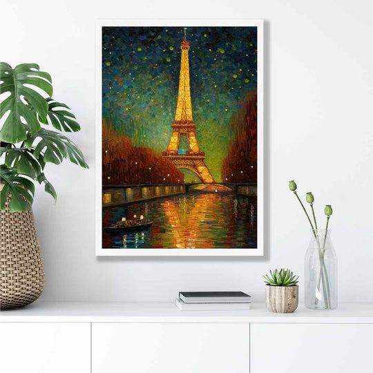 Kunsttrykk av Paris om natten 4