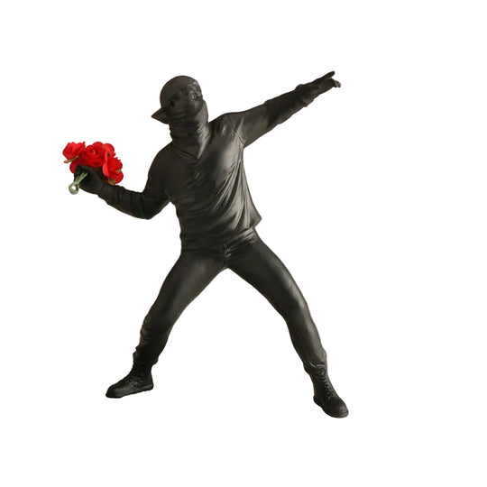 Kunstverk Banksy Flower Rioter For Hjemmet 0