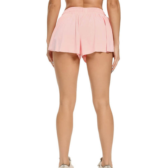 Kvinne 2-i-1 Treningsshorts med Flowy Design 1