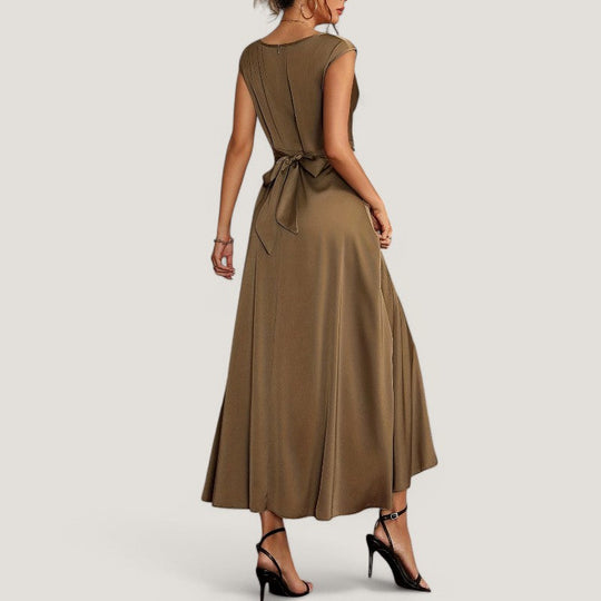 Kvinne Aftenkjole Uten Ermer Satin Polyester 4