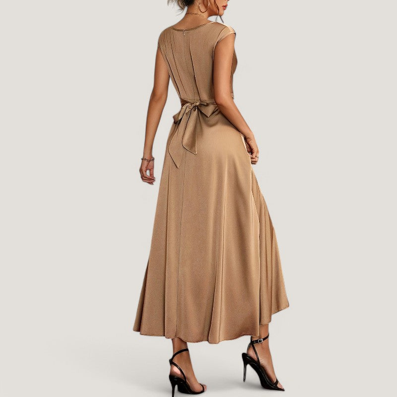 Kvinne Aftenkjole Uten Ermer Satin Polyester 8