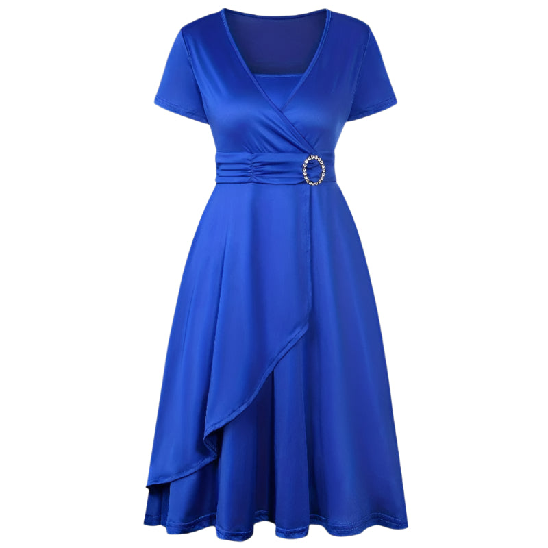 Kvinne Asymmetrisk Robe Med Strass Polyester 0