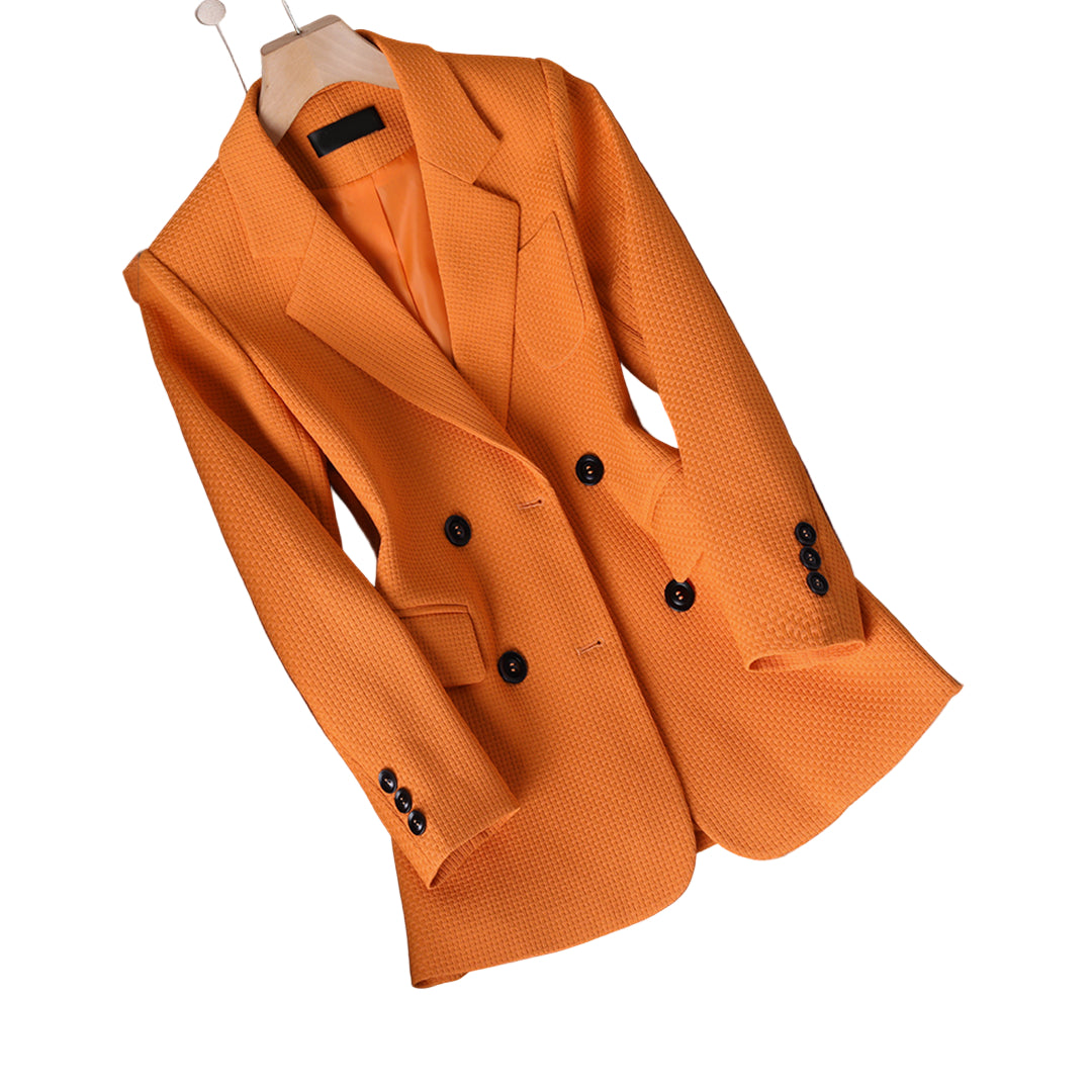 Kvinne Blazer Dobbelspent Skreddersydd Passform 0
