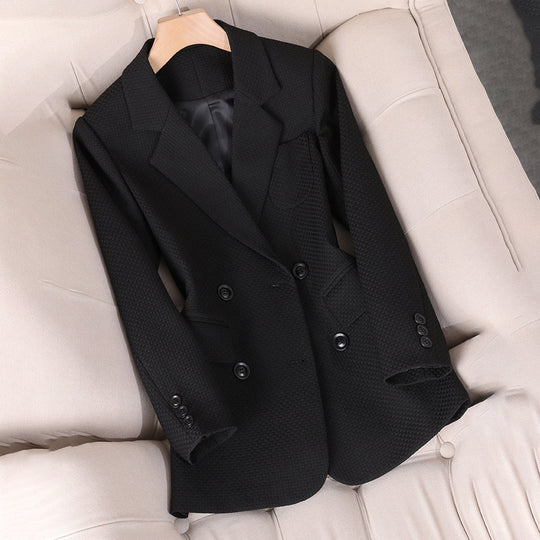 Kvinne Blazer Dobbelspent Skreddersydd Passform 1