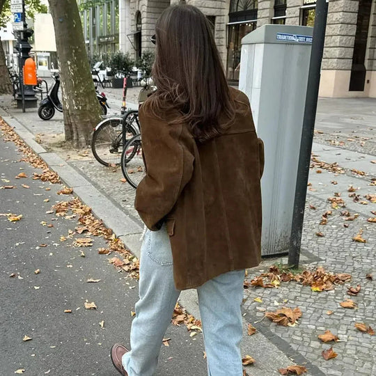 Kvinne Blazer Jakke med Cropped Passform 4