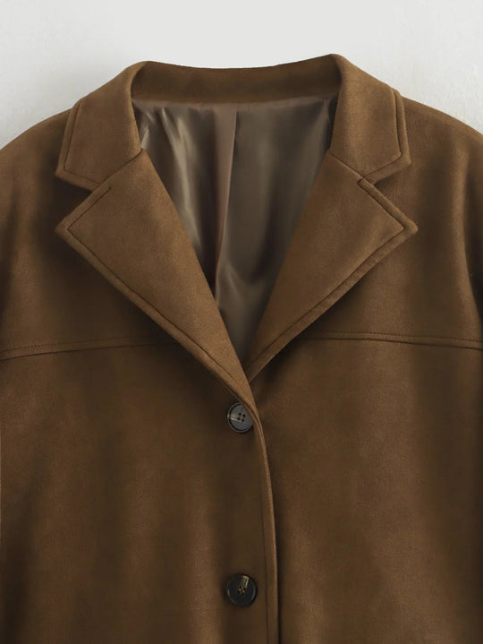 Kvinne Blazer Jakke med Cropped Passform 7