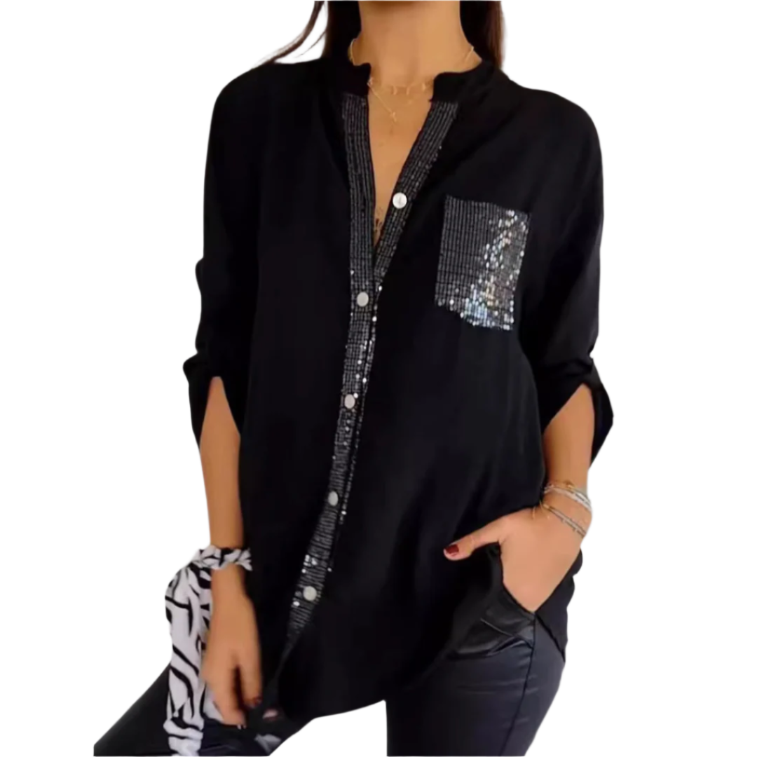Kvinne Bluse Chic Côtier med Paillettes 0