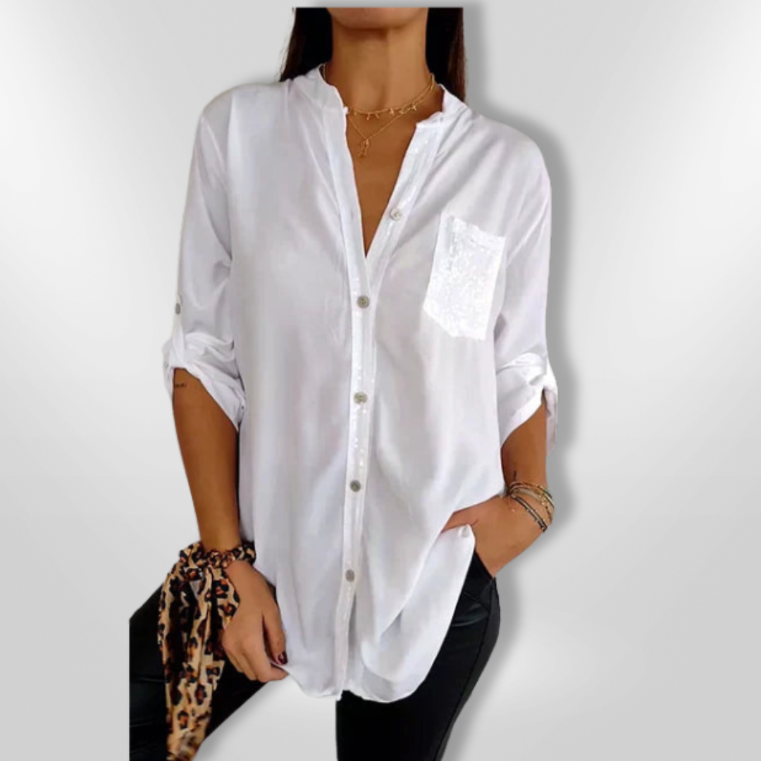 Kvinne Bluse Chic Côtier med Paillettes 2