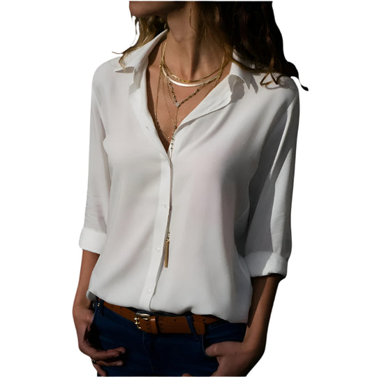 Kvinne Bluse Tidløs Polyester-Bomull 0
