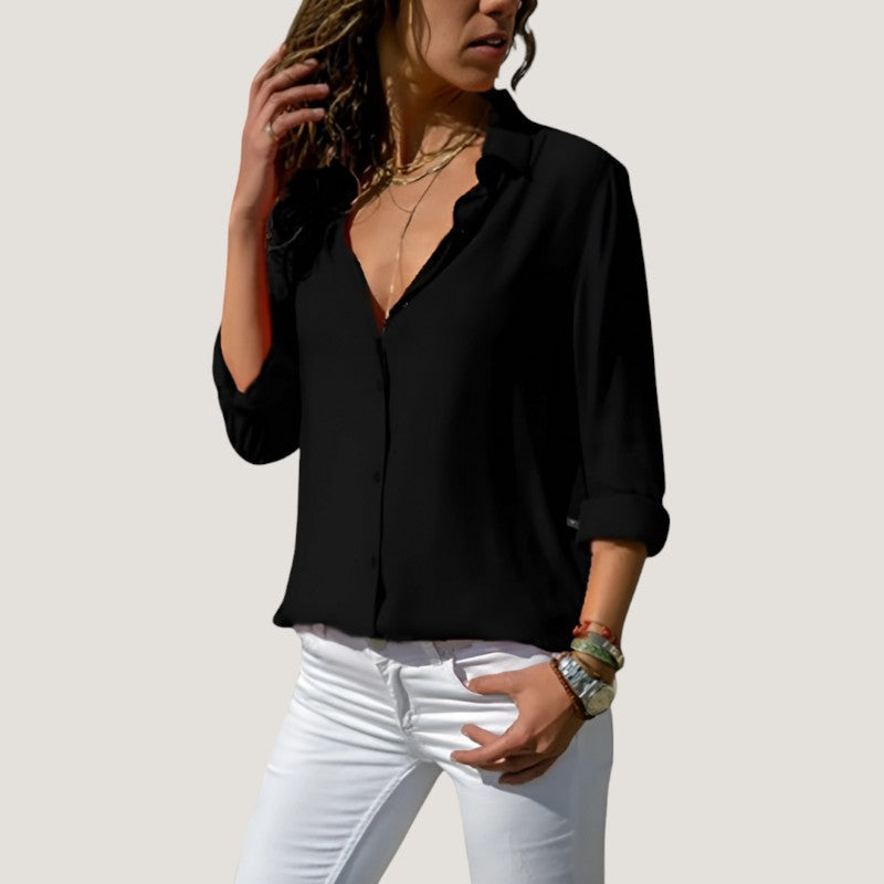 Kvinne Bluse Tidløs Polyester-Bomull 2