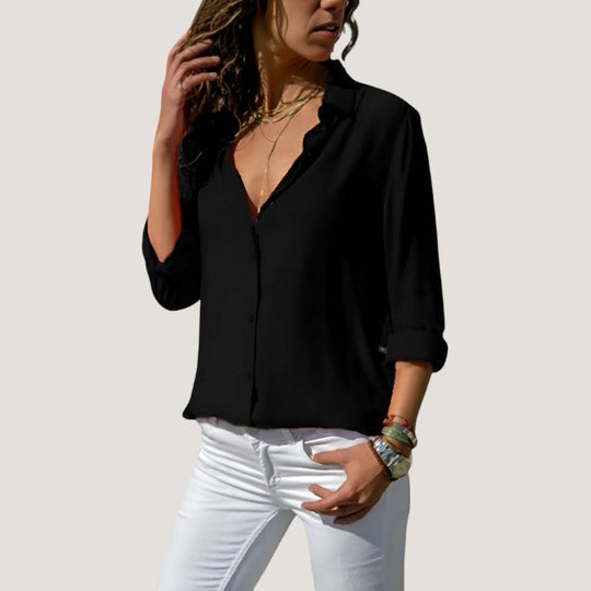 Kvinne Bluse Tidløs Polyester-Bomull 2