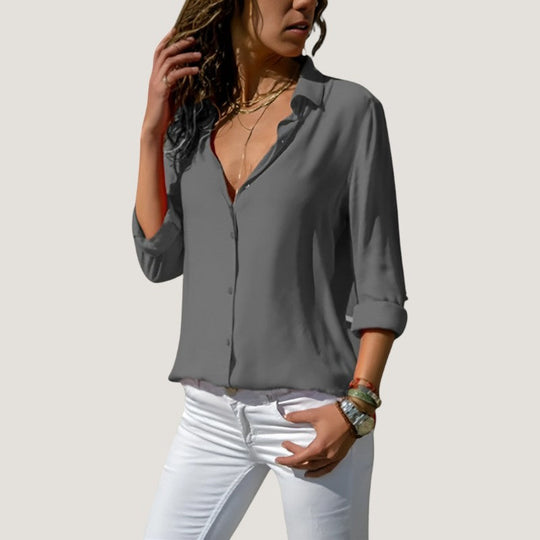 Kvinne Bluse Tidløs Polyester-Bomull 3