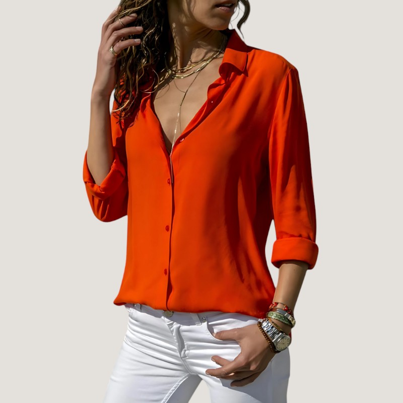 Kvinne Bluse Tidløs Polyester-Bomull 4