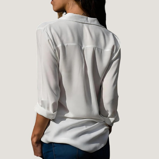 Kvinne Bluse Tidløs Polyester-Bomull 6