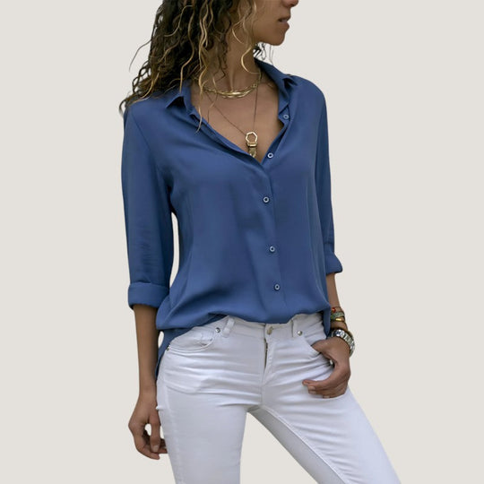 Kvinne Bluse Tidløs Polyester-Bomull 7