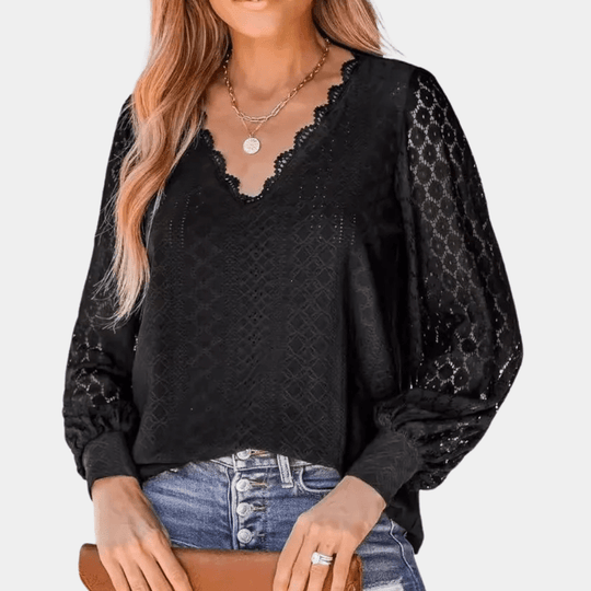 Kvinne Bluse V-hals Blonde 3