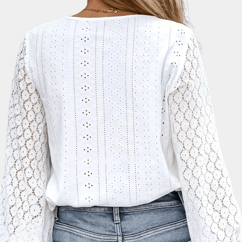 Kvinne Bluse V-hals Blonde 4