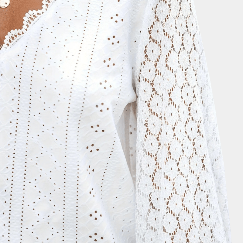 Kvinne Bluse V-hals Blonde 7
