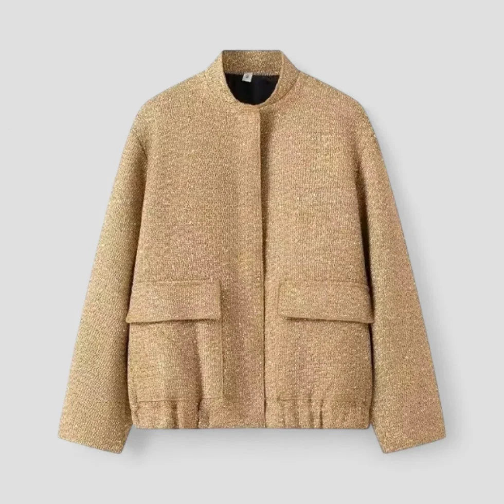 Kvinne Bomberjakke med Paljetter 1