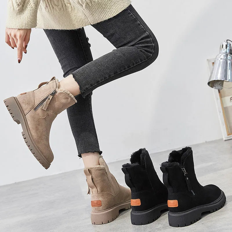 Kvinne Casual Boots Chic Design Ortopedisk Åndbart Materiale 4