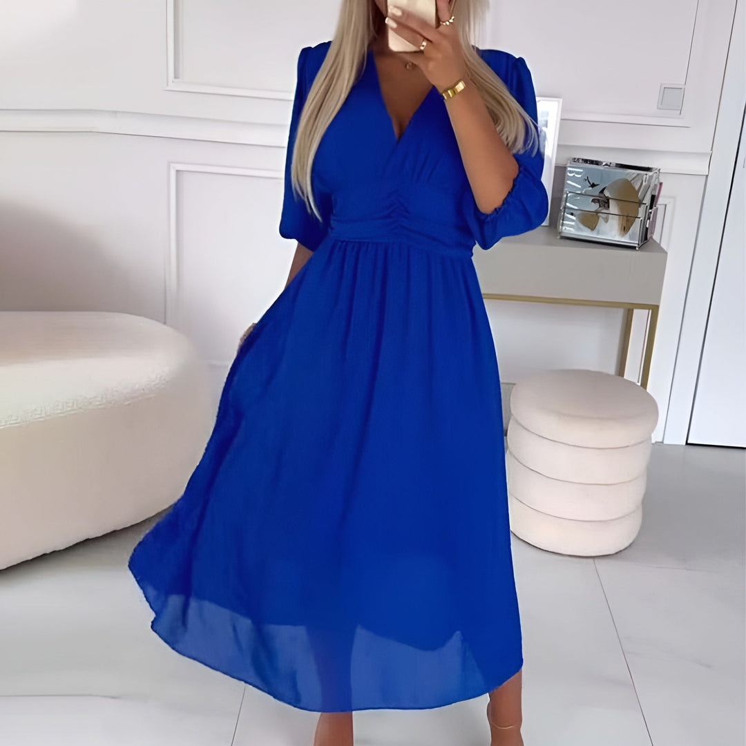 Kvinne Chiffon Kjole Lett Silkeaktig Stil 3