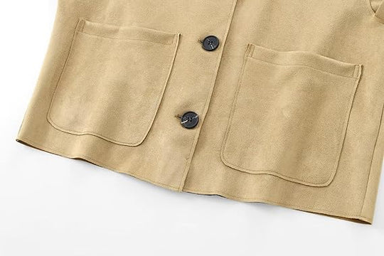 Kvinne Cropped Blazer Jakke Skreddersydd Med Lange Ermer 5