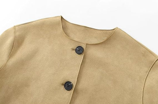 Kvinne Cropped Blazer Jakke Skreddersydd Med Lange Ermer 6