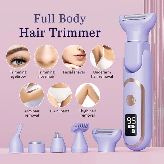 Kvinne Elektrisk Barbermaskin All-in-One Trådløs Med Justerbar Vinkel 4