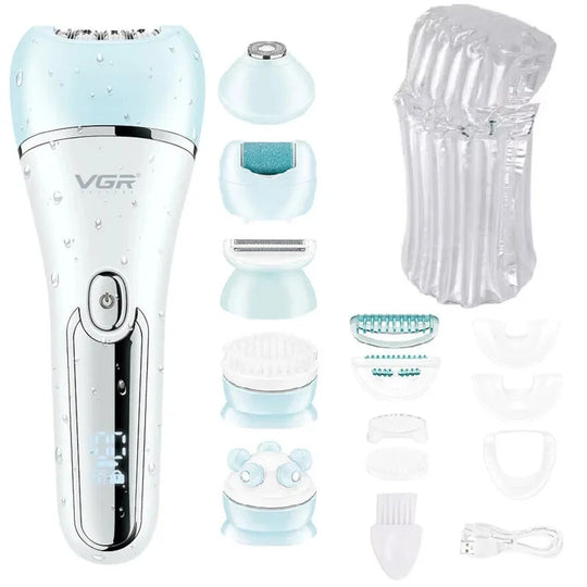 Kvinne Epilator 6-i-1 Vanntett Design med To Hastighetsinnstillinger 9