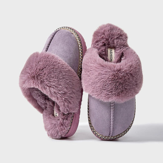 Kvinne Fleece Vinter Tøfler med Myk Fôr 3