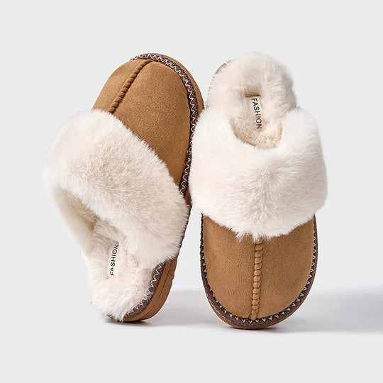 Kvinne Fleece Vinter Tøfler med Myk Fôr 4
