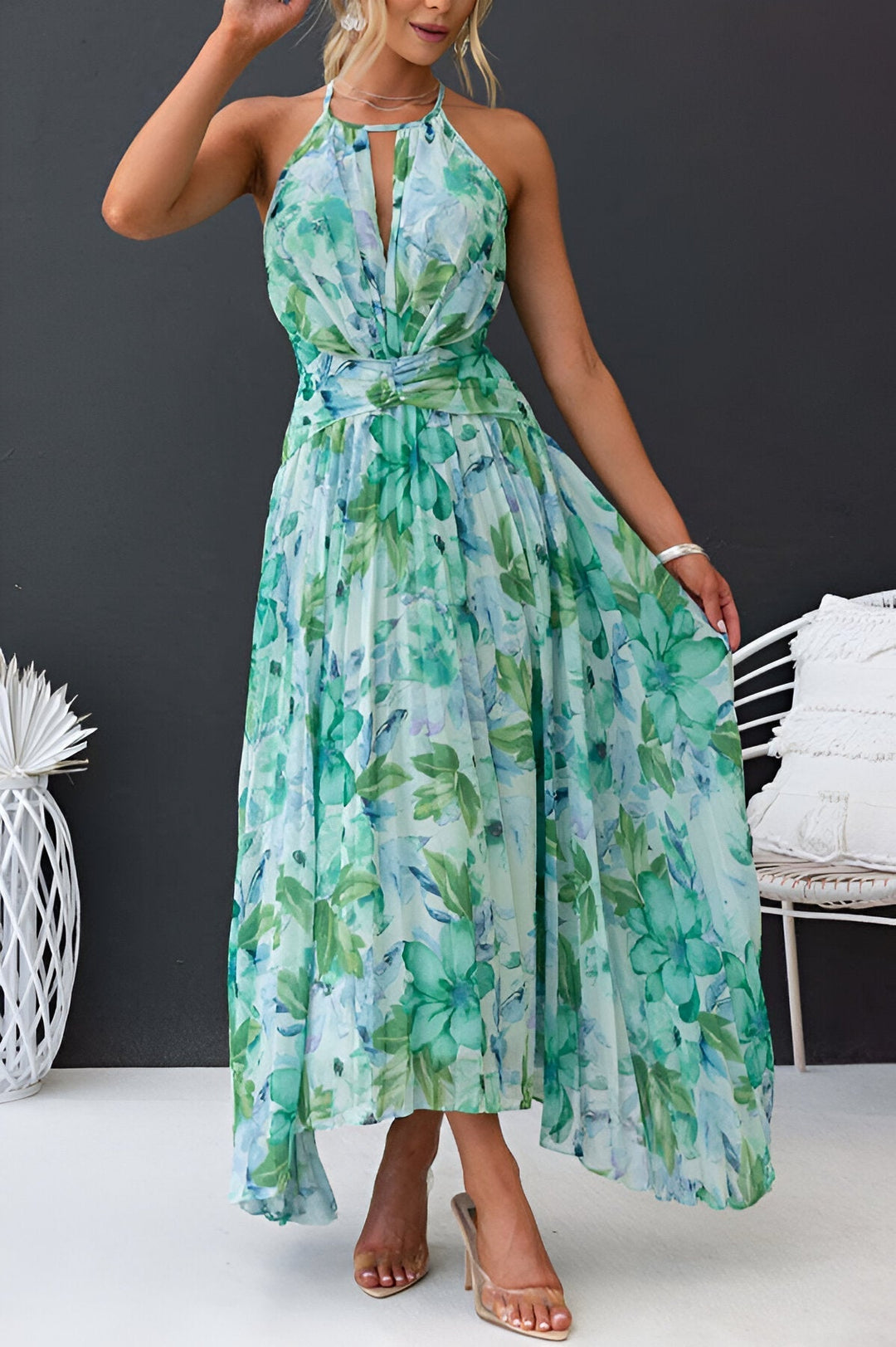Kvinne Floral Charm Kjole Elegant Polyester 6