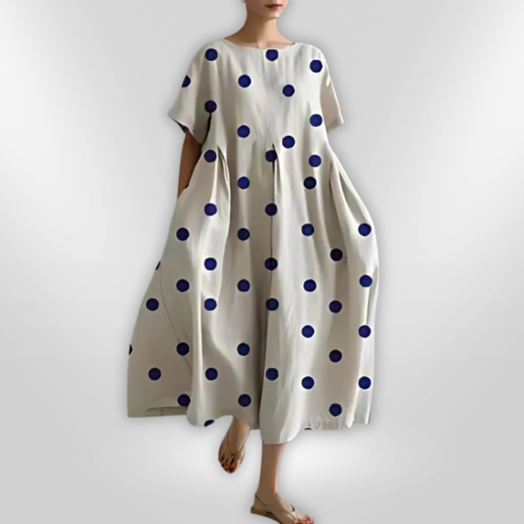 Kvinne Floral Maxi Kjole Komfortabel Bomull 14