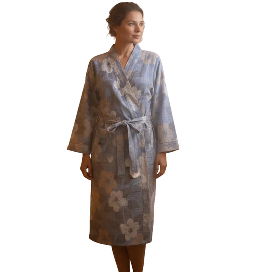 Kvinne Kimono Badekåpe med Naturinspirert Design 0
