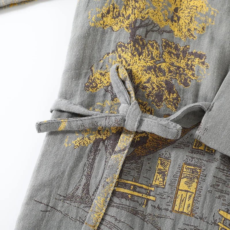 Kvinne Kimono Pyjamassett med Akvarellmønster 5