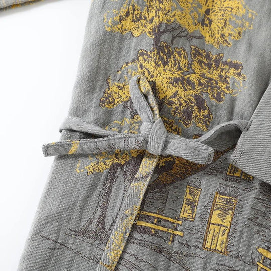 Kvinne Kimono Pyjamassett med Akvarellmønster 5