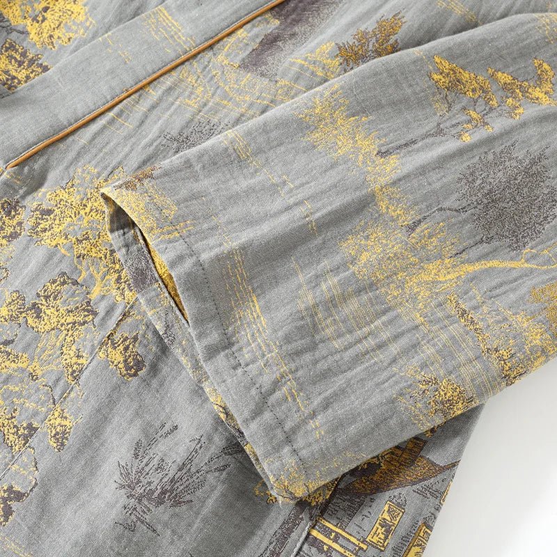 Kvinne Kimono Pyjamassett med Akvarellmønster 6