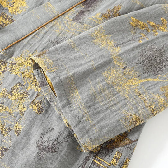 Kvinne Kimono Pyjamassett med Akvarellmønster 6