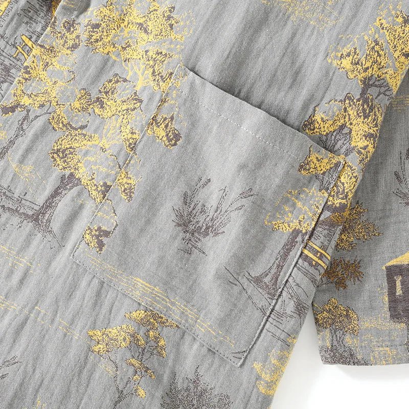 Kvinne Kimono Pyjamassett med Akvarellmønster 8