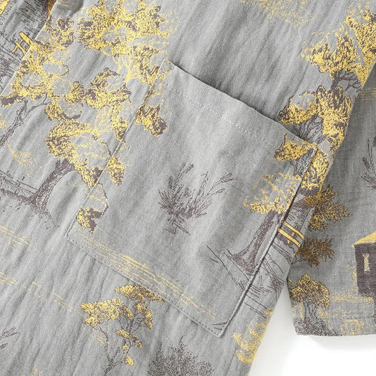 Kvinne Kimono Pyjamassett med Akvarellmønster 8