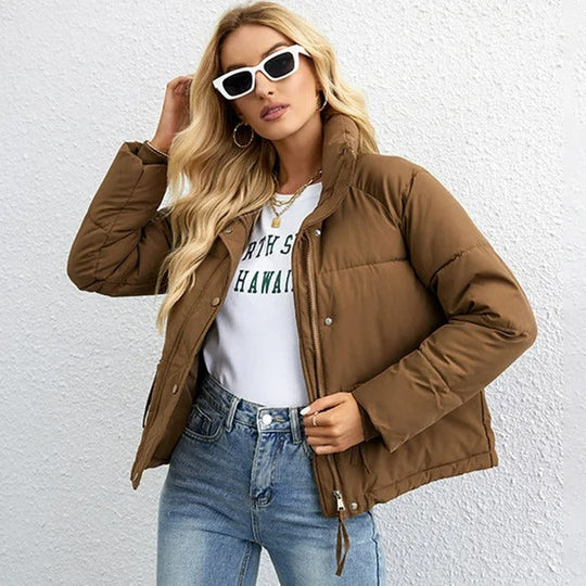 Kvinne Kort Polstret Jakke Moderne 9