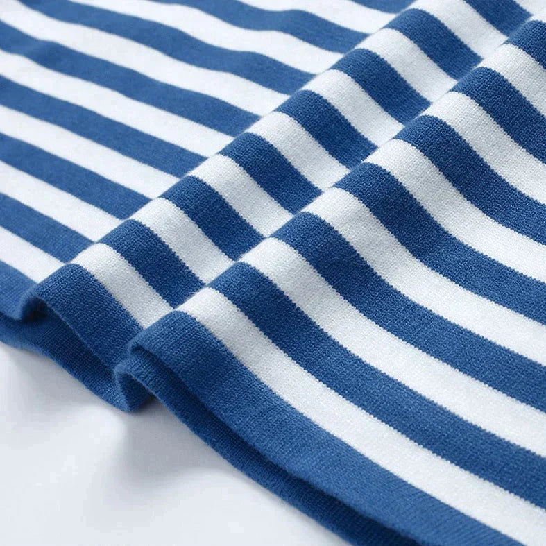 Kvinne Langermet Topp Med Stripete Design I Økologisk Bomull 5